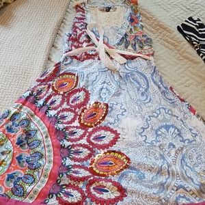 Desigual midi dress with crochet & sequins